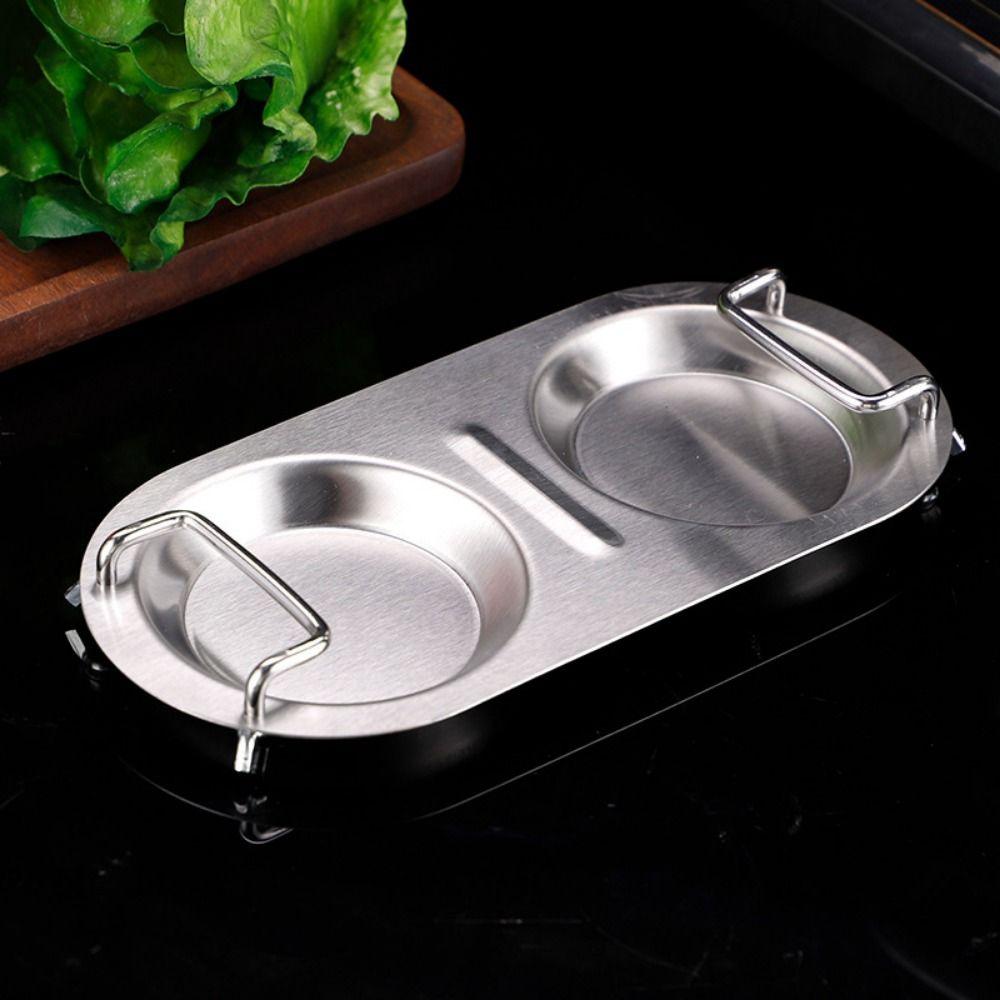 Stainless Steel Colander Storage Rack Double Hole Spoon Rest Serving Spoon Rack  Tableware