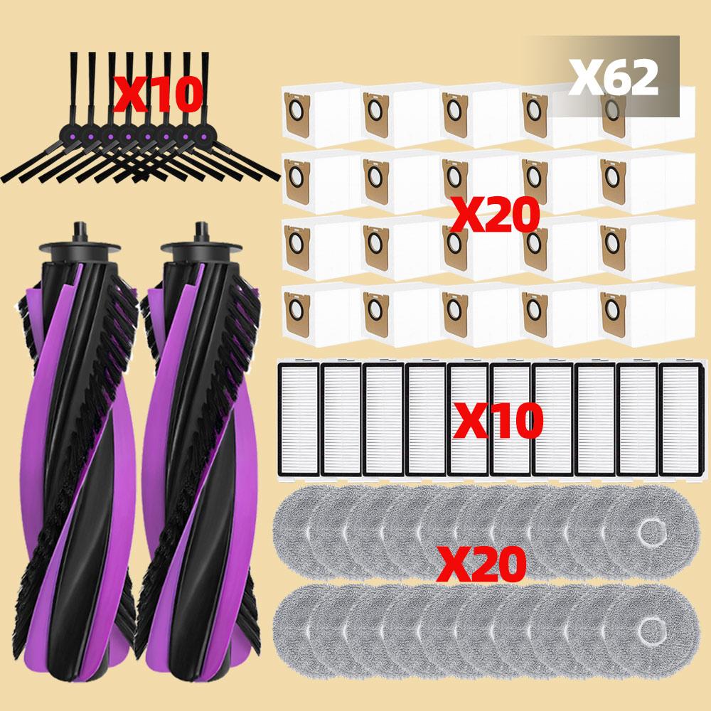 Compatible For JONR P20 PRO Vacuum Spare Parts Main Roller Side Brushes Mop Cloths Pads Filter Dust Bag Replacement Accessories