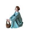 Corduroy dress women's spring new foreign style waist lantern sleeves lady A-shaped skirt loose long dress