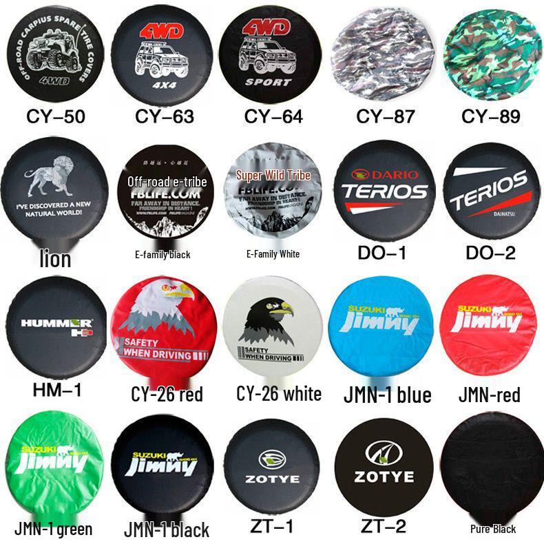 Schwarz-Gold PVC-Leder Ersatzradabdeckung für Mitsubishi Pajero V73 Cheetah - Universell passend für Geländewagen.