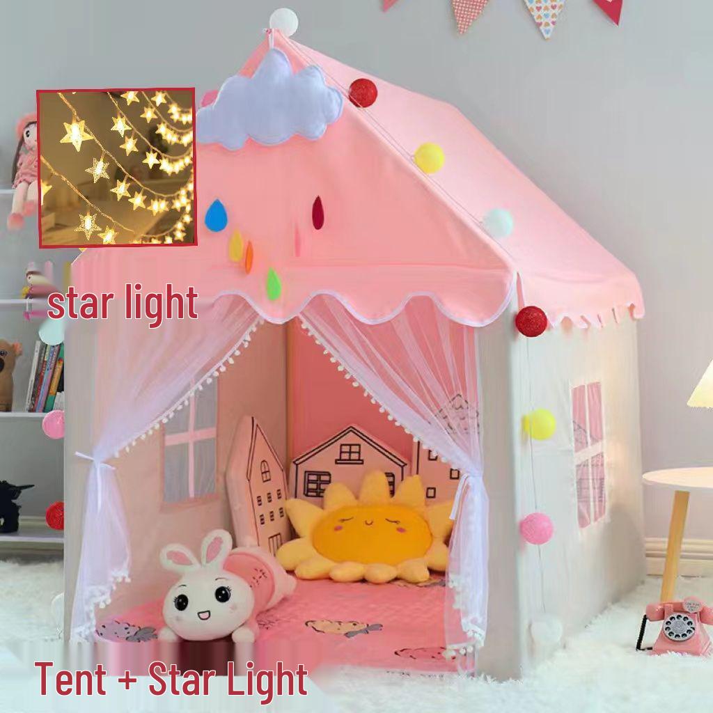 Princess Castle Indoor Play Tent with Mosquito Net for Kids - Birthday Gift Idea