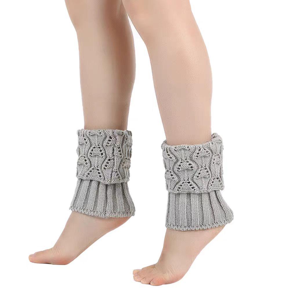 Women's Wool Knit Boot and Leg Warmers with Buttons