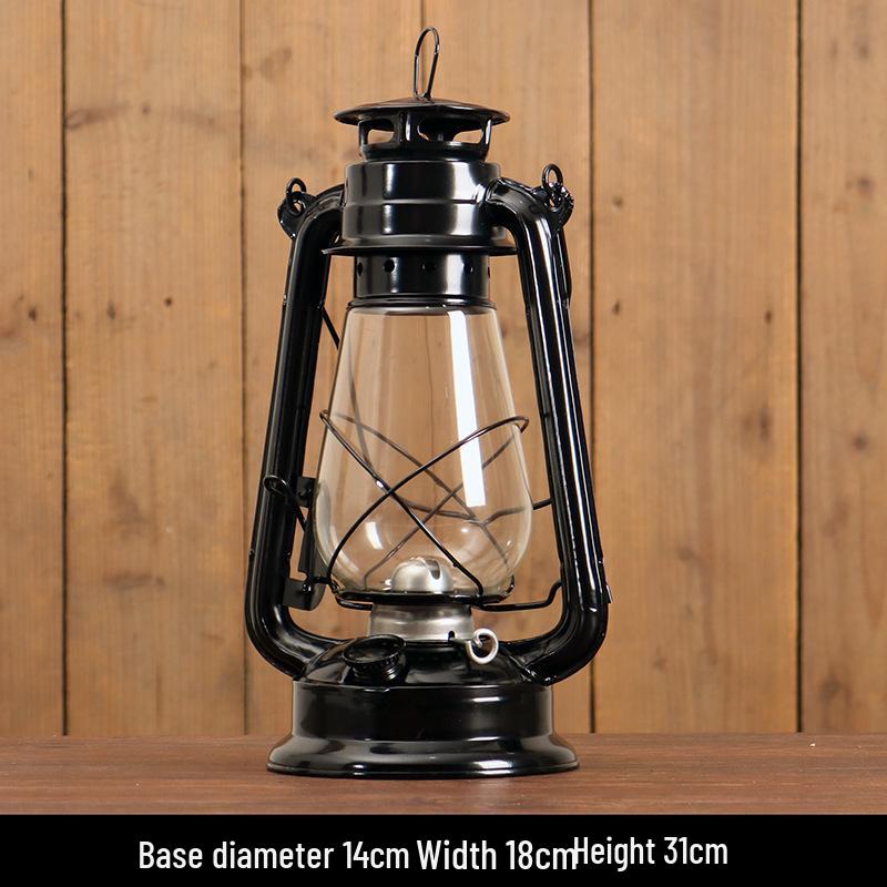 Retro Nostalgic Multi-Color Kerosene Horse Lamp - Portable Outdoor Camping & Decorative Lamp