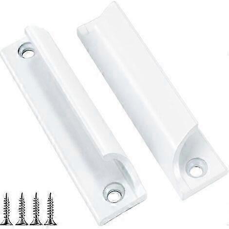 Piece Exterior Door Handle - Sliding Door Handle, Invisible Interior Furniture Handle, 90mm Center Distance (white)