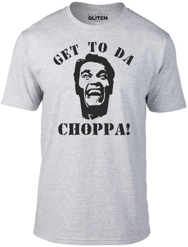 

Get to Da Choppa T-Shirt - Inspired by Predator film Arnie 80 s retro sci fi TV S