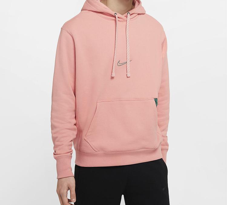 Nike Sweatshirts Men's Pink Hooded Moderate Regular BV9350-606