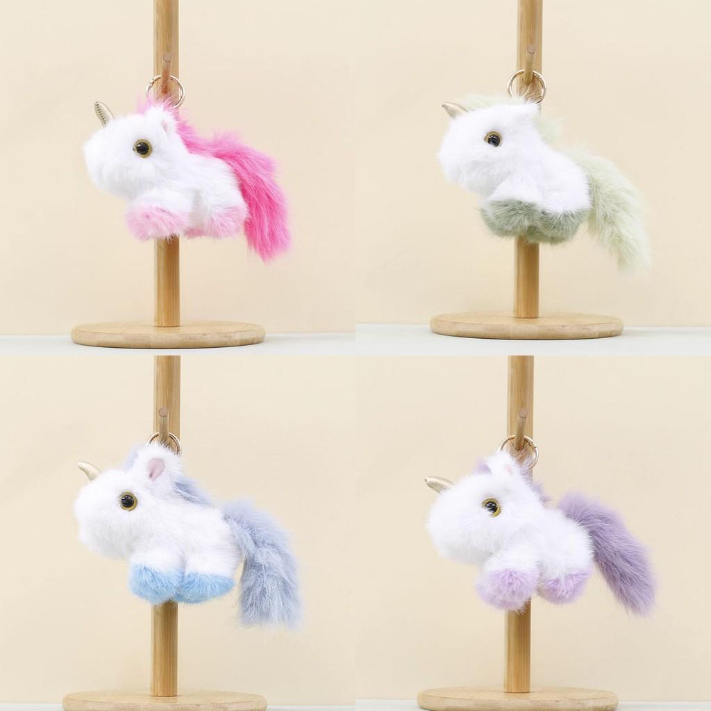 Plush Keychain Unicorn Soft Stuffed Toy Backpack Charm With Pp Cotton For Girls