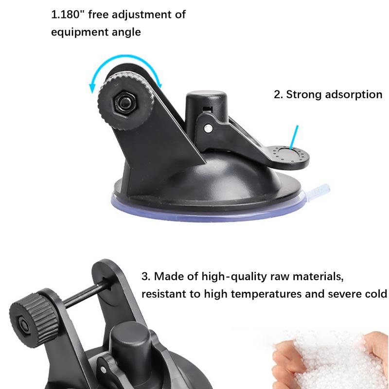 Universal Camera Suction Cup Mount Camera Holder for Car Dashboard Cam 180 Degree Adjustable Dash Cam Holder Interior Supplies