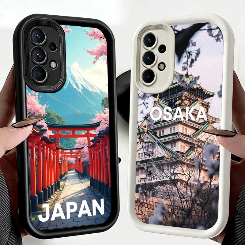 Phone Case for Samsung Galaxy A17 A16 A15 A14 A13 Osaka Tokyo Japan Scenery A56 A36 A26 A55 A35 A25 A54 A34 A24 A53 A33 A23 A07