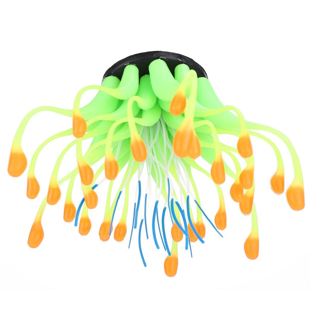 Artificial Coral Silicone Simulation Water Plant Aquarium Fish Tank Decoration OrnamentOrange