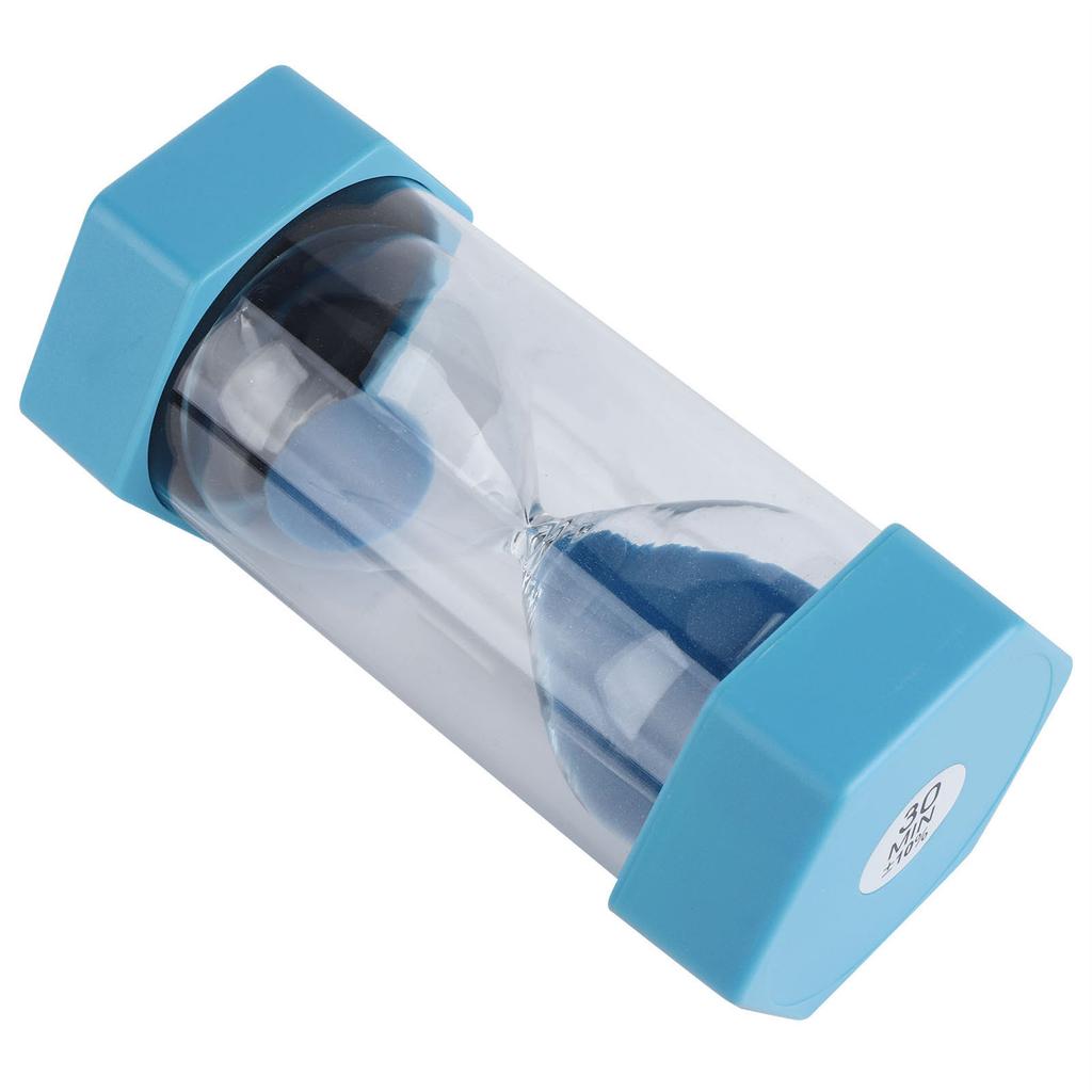 Sechseckige Sanduhr 30 Minuten Timer Uhr für Klassenzimmer, Zuhause, Büro, Küche, Verwendung Blau