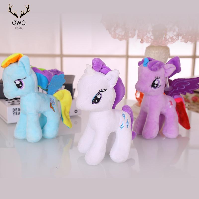1pcs 25cm Lovely Unicorn Plush Toy Little Pony Pillow Decor Stuff Toy  Birthday Gift for Gir