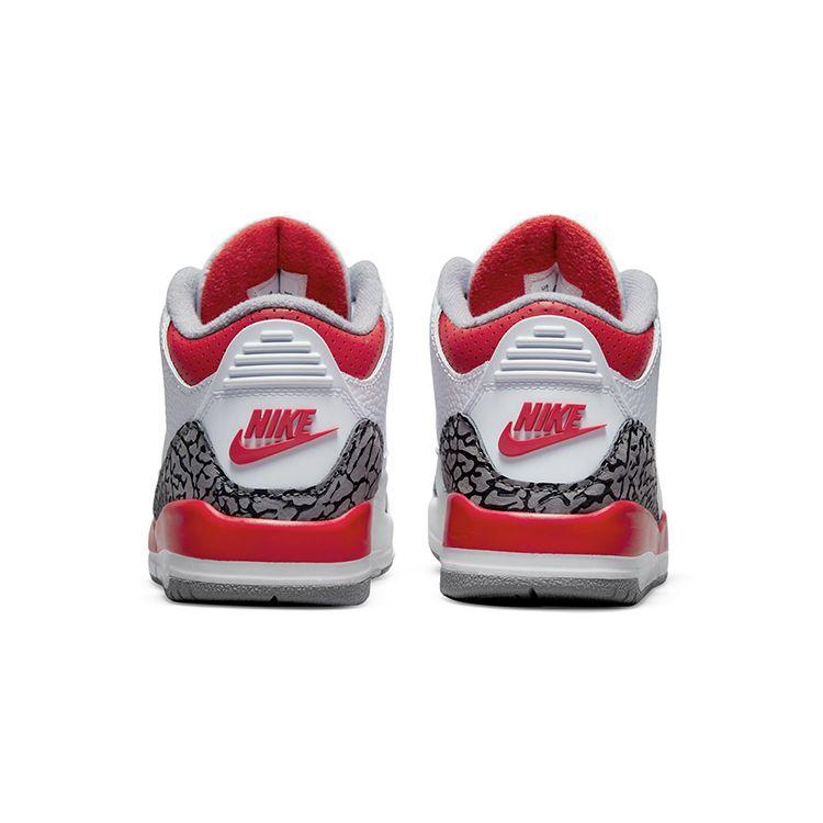 Air Jordan 3 Retro PS Fire Red 2022 Kids Sneakers White Cement-Grey Black DM0966-160