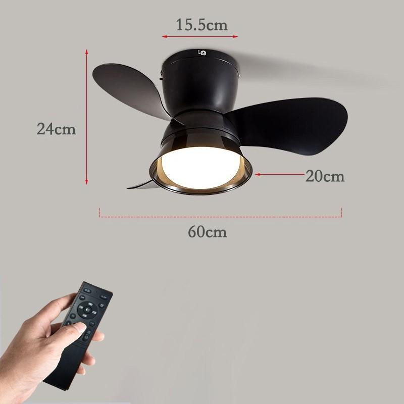 3 Light Colors 6 Speed Adjustable Ceiling Fan Light Living Room Kitchen Balcony Fan Lamp Modern LED Lighting Fan