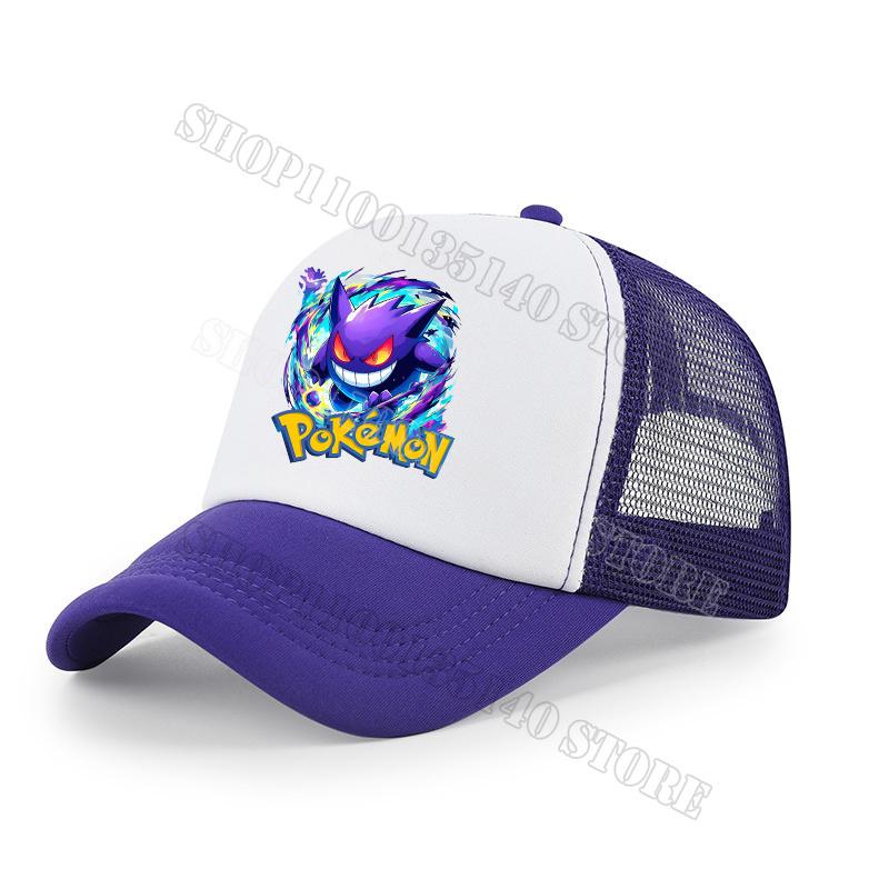 Pokemons Baseball Cap Anime Cartoon Printed Sunshade Peaked Caps Kids Adult Summer Breathable Sunhat Cute Boys Girls Mesh Hats