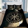Viking Northern Germanic Culture Wolf Celtic Mystical Symbol Bedding Set Comforter Bed Home Decor Single Double Large Size
