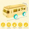 Water Bottle For Kids, Bus Shape Car Water Bottle with Straw For Kids, Portable Kid Water Cup with Shoulder Strap 500 ML
