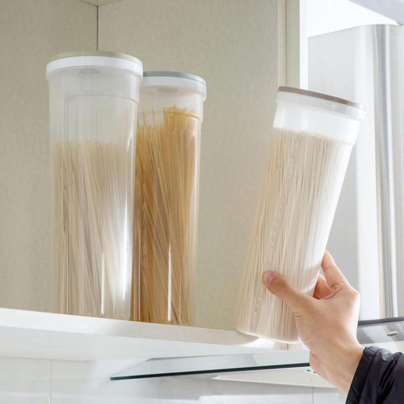 1PCS Multifunction Pasta Noodle Grain Cereal Bean Rice Food Storage Container Kitchen Sealed Box Food Canister for Kitchen Seasoning