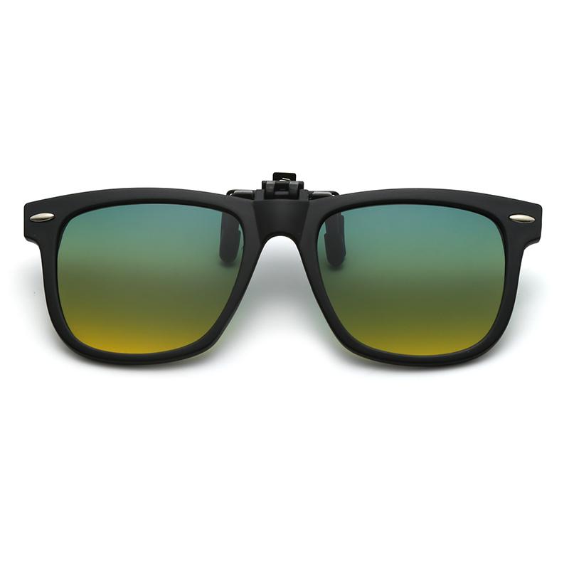 Dziecięce spolaryzowane okulary przeciwsłoneczne typu clip-on z odchylanymi soczewkami fotochromowymi, antyodblaskowe, kwadratowe okulary w stylu vintage