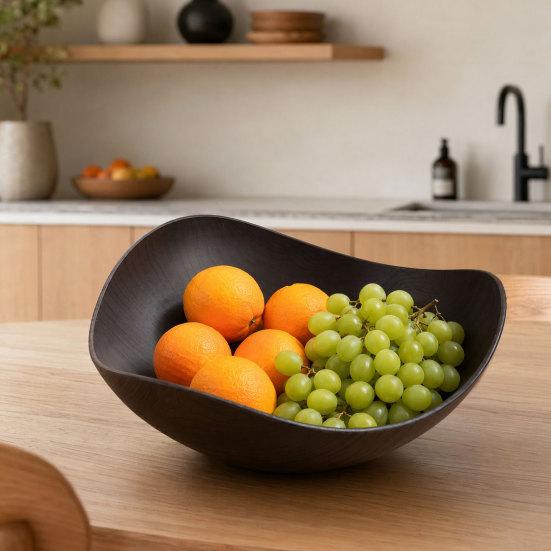Fruit Plate, Large Capacity Stackable Snack And Dried Fruit Storage Bowl for Kitchen Counter, Nut Snack Tray for Home Cafe Restaurant Farmhouse Decor