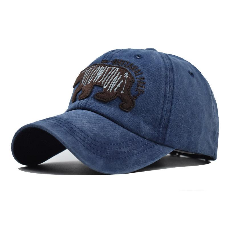 NORTHWOOD Bear Embroidered Baseball Cap Outdoor Peaked Cap Cotton Washed Men's Outdoor Baseball Hats for Men Women