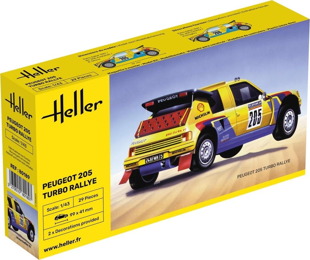 

Platz Herre Peugeot 205 Turbo Rally Пластиковая модель HE80189 1/43 (Машина)