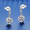 Exquisite S925 Silver Moissanite Tassel Stud Earrings for Women