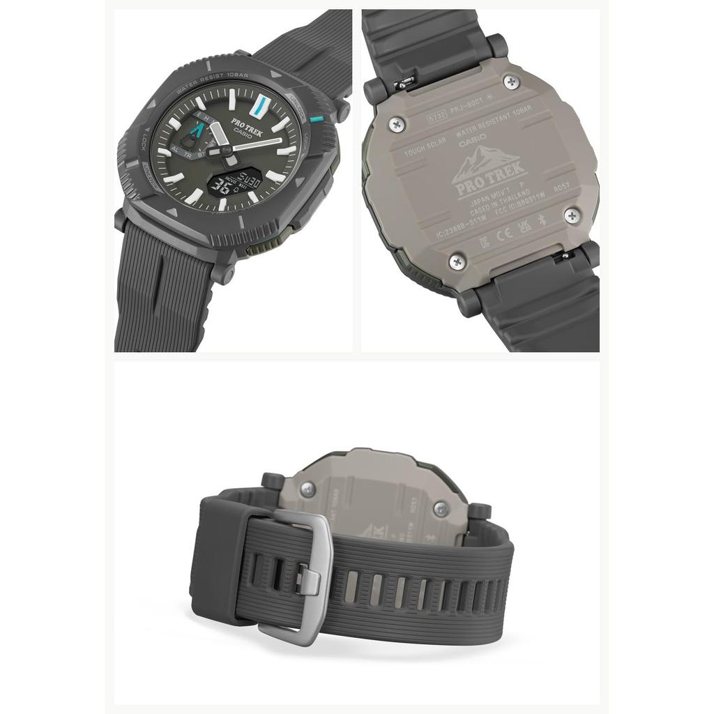 [Casio] Pro Trek Watch [Domestic Genuine Product] Hiker Line Bluetooth-enabled Tough Solar Biomass Plastic PRJ-B001-1JF Men's Charcoal Gray