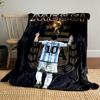 Stripes, Gold Text, Trophy, Player Celebrating In Argentina Jersey. for All Seasons Blanket Lunch Break Throw Gift