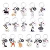 Women Golden Retriever Maltese Enamel Husky Pet Keychain Dog Pendant Dog Keychain Pet Keyring