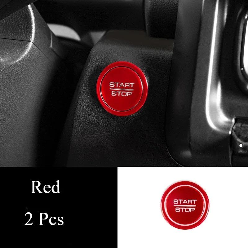 For HAVAL H9 2024-2026 Aluminum Alloy Red Car One-touch Start Gear Steering Wheel Button Trim Interior Car Accessories