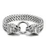 Men's Stainless Steel Wolf Head Bracelet Fashionable Designs Adjustable Length for Daily Wear and Special Occasions