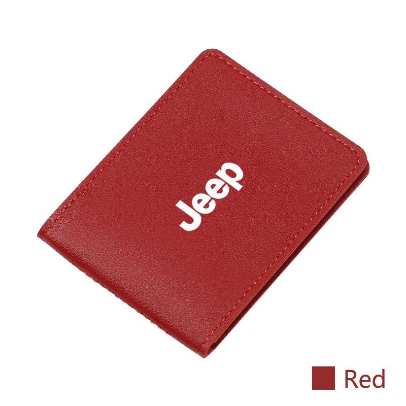 Car Driver License Cover Driving Documents Case Holder For Jeep Grand Cherokee Wrangler JK Gladiator Compass Renegade Patriot ALX1