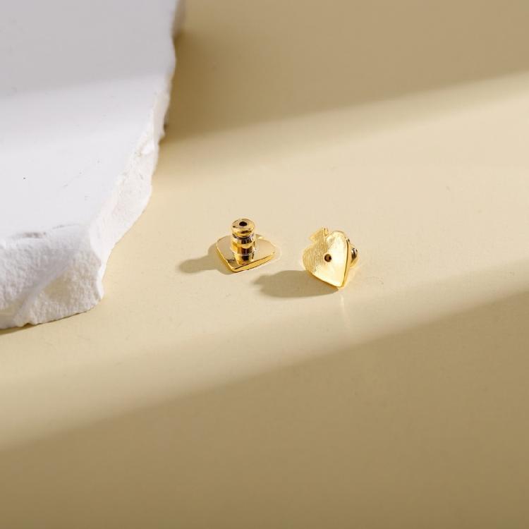 4 Pieces Safe Lock Earring Backs Locking Earring Backs Earring Plugs Heart Shaped Earring Backs Ear Jewelry Accessories