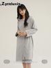 Women's Plush Bathrobe with Hooded Sleepwear for Warm Cozy Comfort