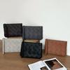Fashion Litchi Woven Small Square Bag Casual Handheld Tote Unisex Business Commute