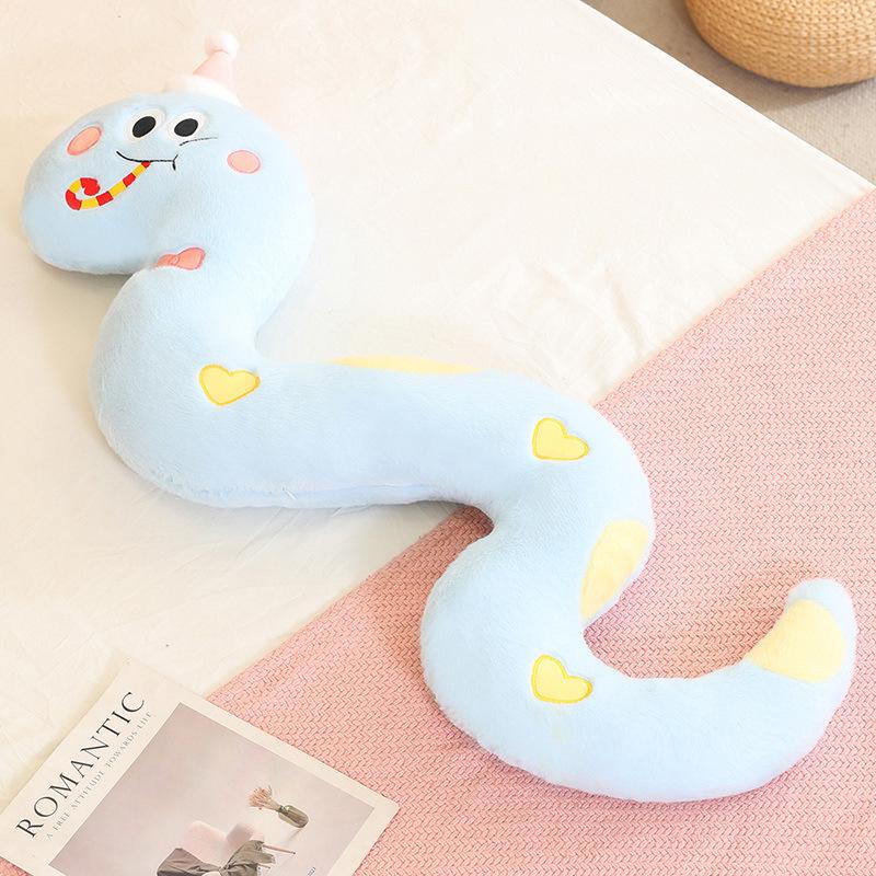 

Плюш Года Змеи: Милая подушка-змея дофамин и кукла-компаньон для сна 60cm (0.3kg) синий