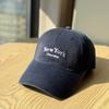 Spring and summer new big head circumference pure cotton soft top baseball cap, letter wide brim men's peaked cap, versatile casual sunshade