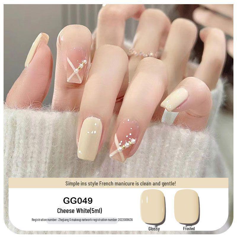 Platinum Haifei Nude Ice Gel Nail Polish - Trendy Transparent Nude from Xiaohongshu