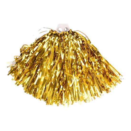 

Металлизированные помпоны для чирлидинга, помпоны с ручкой, аксессуар для костюма чирлидера для командного духа, спортивной танцевальной вечеринки, поддержки золотистый