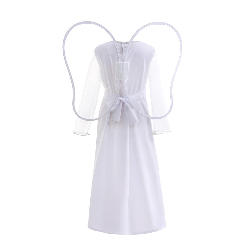 Dressy Daisy White Angel Halloween Costume with Wings and Halo for Toddler Girls, Size 4-5