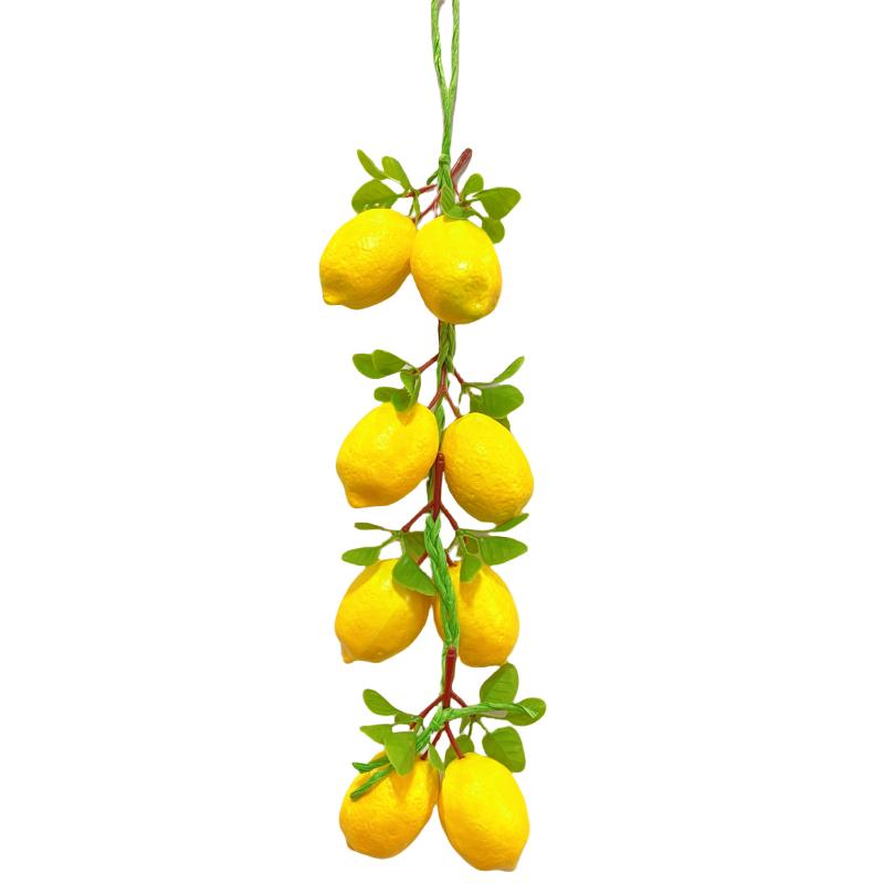 Lifelike Artificial Lemon Strings Fake Simulated Fruit Hanging Garlands for Wedding Birthday Party Home Wall Decor