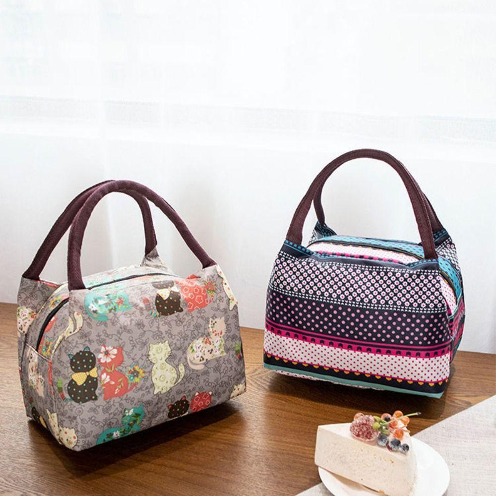 Portable Adult Kids Oxford Cloth Insulated Lunch Bag Camping Food Drink Cooler Bag Picnic Travel Bag Waterproof Food Storage Box