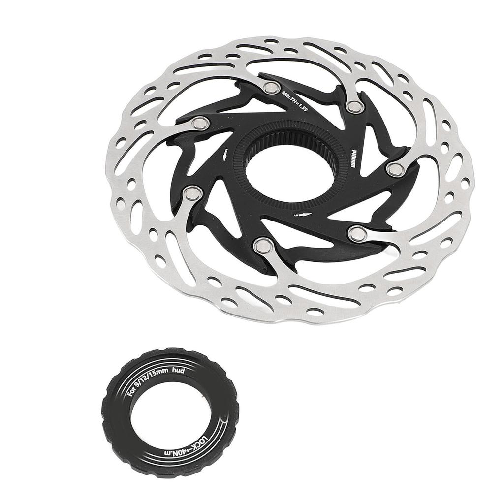 Bike Disc Brake Rotor Aluminium Alloy 140mm Bike Heat Dissipation Centerlock Disc Rotor