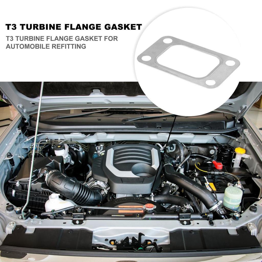 Turbo Gasket, T3 Turbo Turbocharger Inlet Flange Manifold Gasket with 4 Holes, : Car