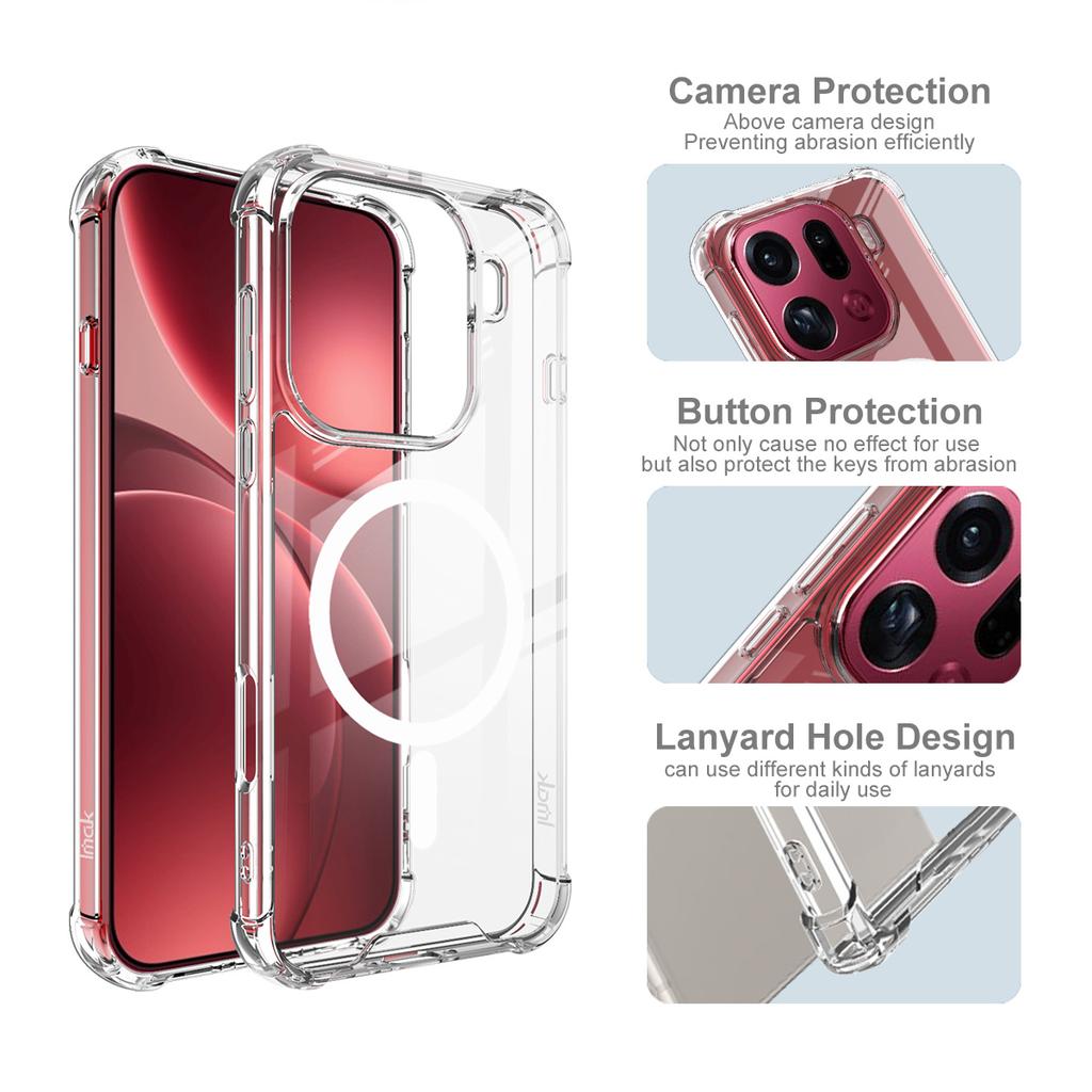 For OPPO Find X9 Pro 5G Phone Case IMAK Shock-resistant Soft Space Magnetic Case