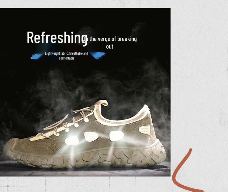 Men's Breathable Mesh Non-Slip Casual Shoes for Work and Sports