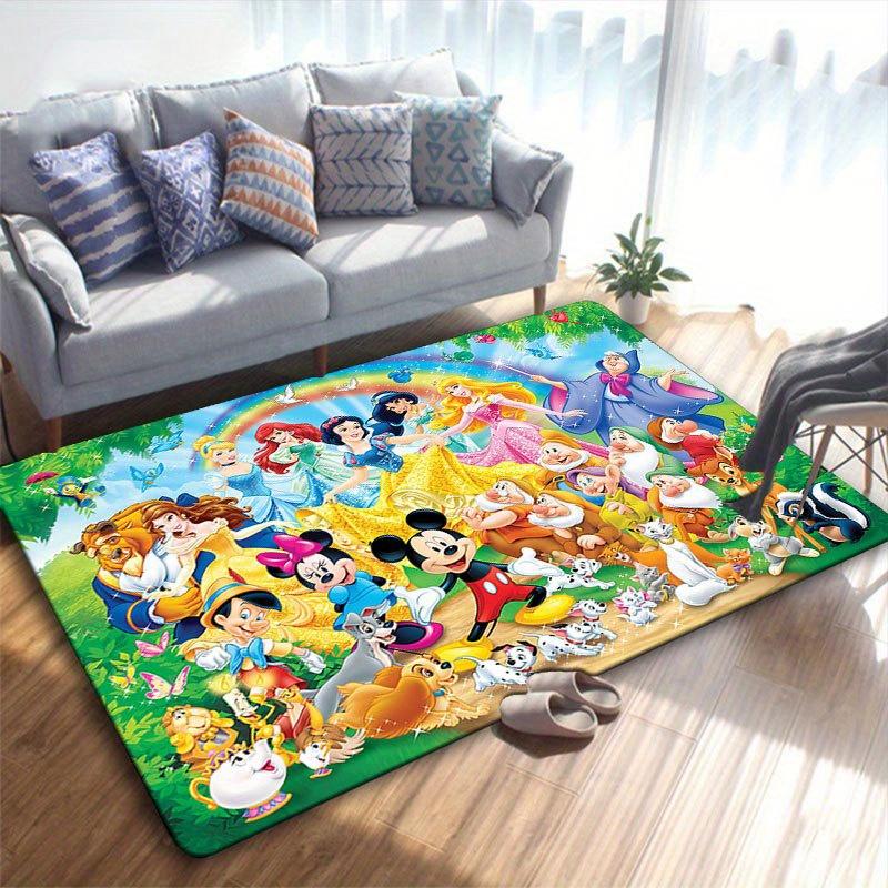 1pc Disney Mickey Mouse and Minnie Pattern Carpet Area Rug Non-slip Carpet Hand Washable Floor Mat Suitable For Living Room Bedroom Home Dec