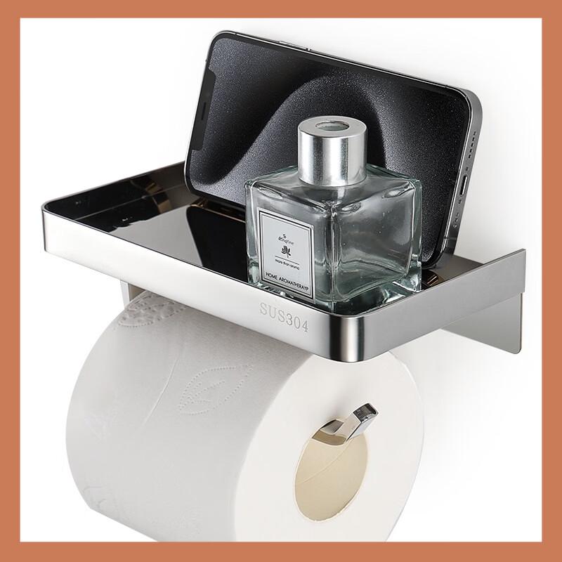 304 Stainless Steel Toilet Paper Holder with Hook