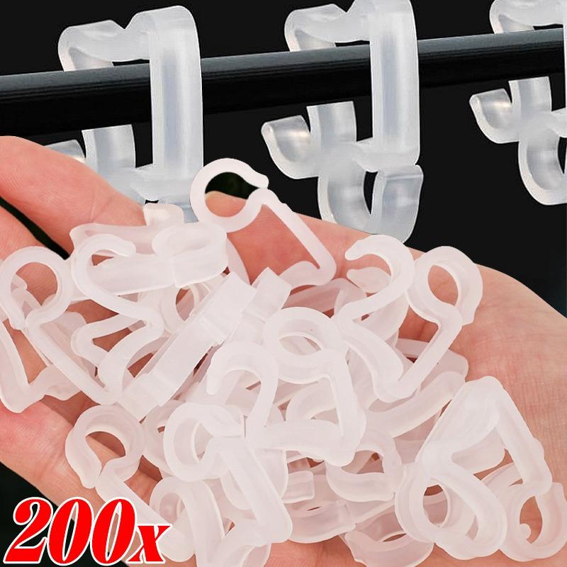 200-20Pcs Christmas Light Clips Plastic S-Clips for String Lights and Rope Lamps Mini Christmas Wreath Yard Decorative Clamp